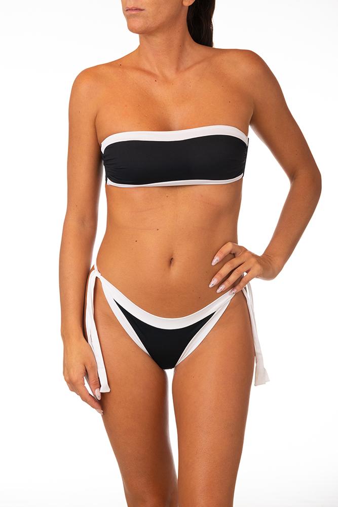 BIKINI FASCIA DONNA  NERO/BIANCO